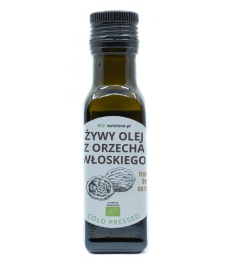Żywy olej z Orzecha Włoskiego BIO - W Zielone 100 ml