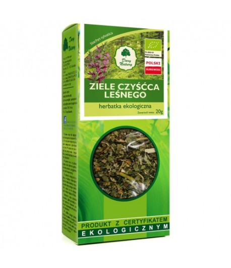 Czyściec Leśny Ziele BIO - herbatka ekologiczna - Dary Natury 20 g