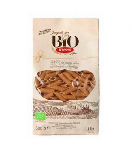 Makaron penne rigate pełnoziarnisty BIO -  GRANORO 500 g