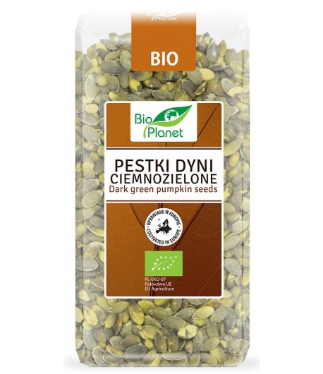 Pestki dyni cimnozielone - uprawiane w Europie - BIO - Bio Planet 350 g