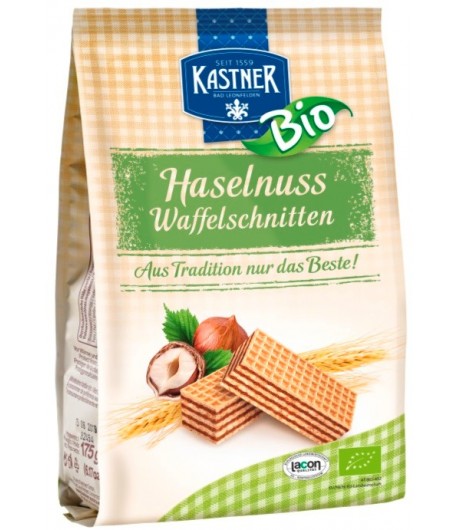 Wafelki z kremem z orzechów laskowych BIO - KASTNER 175 g