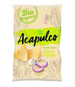 Nachosy o smaku śmietankowo-cebulowym BIO - Acapulco 125 g