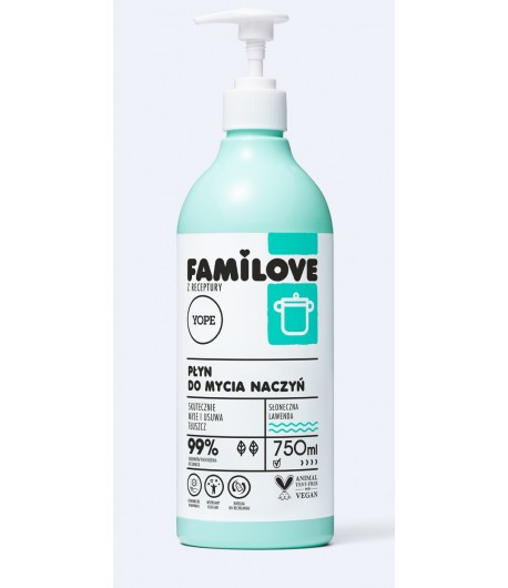 FAMILOVE płyn do mycia naczyń Słoneczna lawenda - YOPE 750 ml