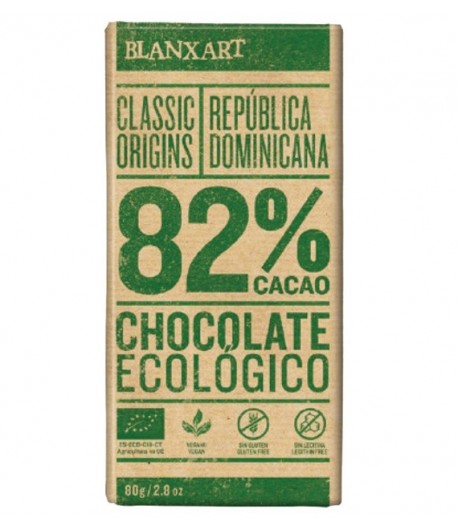 Czekolada gorzka 82% DOMINIKANA BIO - BLANXART 80 g