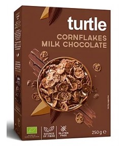 Płatki Kukurydziane w polewie z Mlecznej Czekolady bezglutenowe BIO - TURTLE 250 g