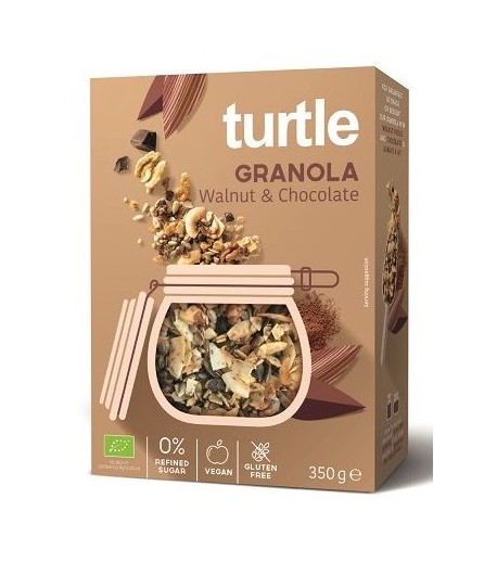 Granola Orzech włoski - Czekolada bezglutenowa BIO - TURTLE 350 g