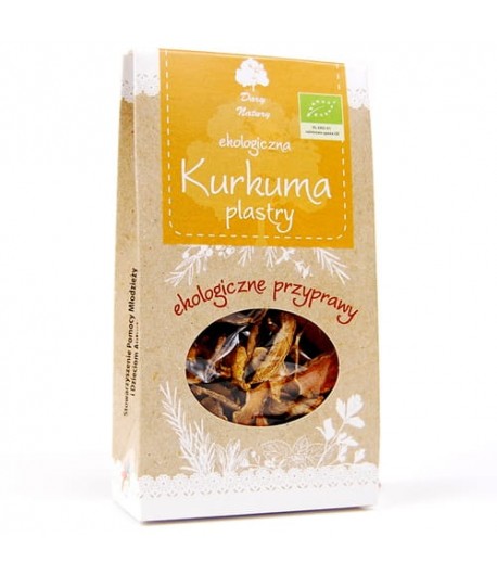 Kurkuma suszona plastry BIO - Dary Natury 30 g