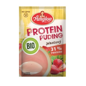 Budyń proteinowy Truskawkowy bezglutenowy BIO - Amylon 45 g