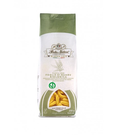 Makaron CASERECCIA ryżowy razowy z liśćmi bambusa bezglutenowy BIO - Pasta Natura 250 g