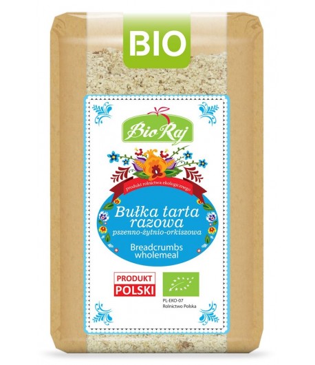 Bułka tarta razowa BIO -  BIO RAJ 500 g