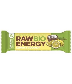 Baton RAW ENERGY cytryna-kokos bezglutenowy BIO - bombus 50 g