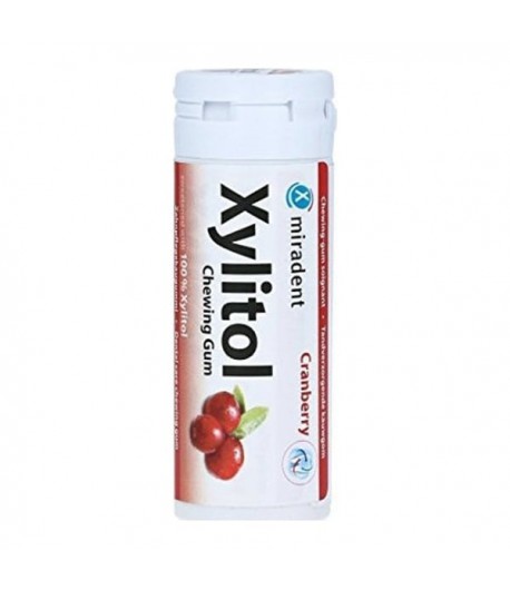 Xylitol Żurawina guma do żucia z ksylitolem (30 szt w tubie)  - Miradent 30 g