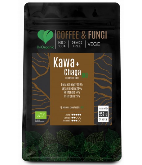 Kawa Arabica mielona + Chaga BIO - BeOrganic 252 g