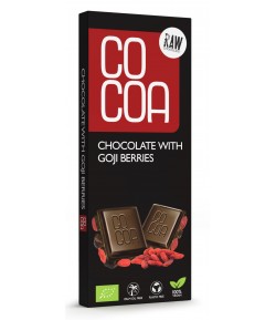 Czekolada surowa z JAGODAMI GOJI BIO - COCOA 40 g
