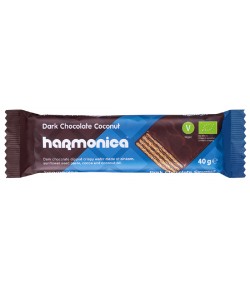 Wafelek z samopszy z kremem kokosowo - kakaowym w polewie czekoladowej BIO - HARMONICA 40 g
