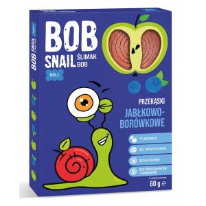 60g Przekąska Jabłkowo - Borówkowa bez dodatku cukru bezglutenowa - BOB SNAIL 60 g