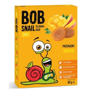 60g Przekąska Mango bez dodatku cukru bezglutenowa - BOB SNAIL 60 g