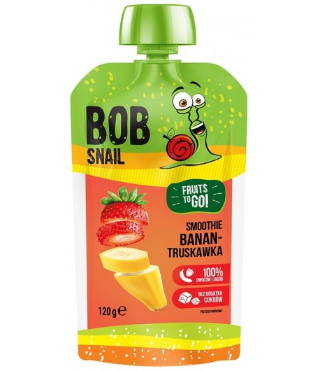 Smoothie bananowo-truskawkowe bez dodatku cukru - BOB SNAIL 120 g