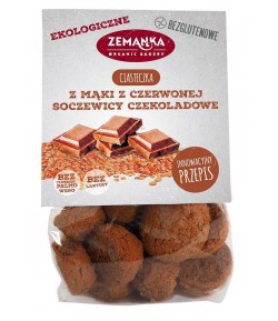 Ciastka z mąki z czerwonej soczewicy czekoladowe bezglutenowe BIO - ZEMANKA 100 g