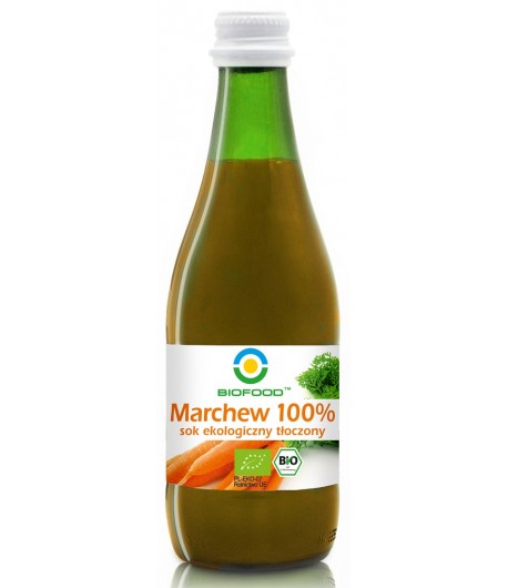 Sok z marchwi NFC bezglutenowy BIO - BIOFOOD 300 ml