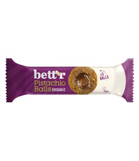 Kulki daktylowe z nadzieniem pistacjowym BIO - BETT'R 45 g (3x15 g)