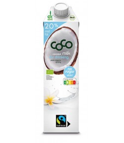 COCONUT MILK - Napój kokosowy 2 % tłuszczu FAIR TRADE BIO BIO - COCO 1 l