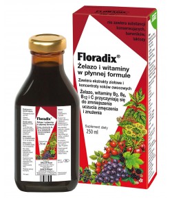 Żelazo + Witaminy w płynie - SALUS (FLORADIX) 250 ml