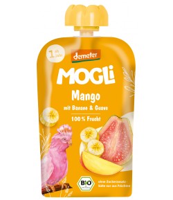 Mus Banan-Guawa-Mango bez dodatku cukrów DEMETER BIO - MOGLI 100 g