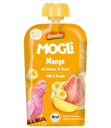 Mus Banan-Guawa-Mango bez dodatku cukrów DEMETER BIO - MOGLI 100 g