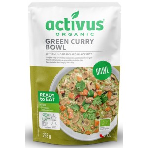 Danie zielone curry z fasolą mung i czarnym ryżem bezglutenowe BIO - Activus 283 g