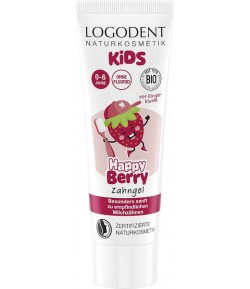 HAPPY BERRY LOGODENT KIDS Żel do zębów dla dzieci 0-6 bez fluoru - Logona 75 ml