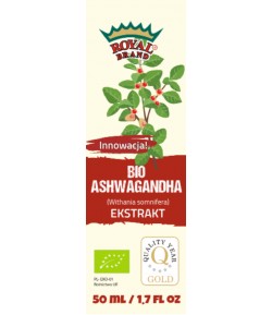 ASHWAGANDHA ekstrakt w kroplach BIO - ROYAL BRAND 50 ml