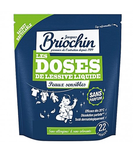 Kapsułki do prania bezzapachowe dla skóry wrażliwej ECO - BRIOCHIN 22 prania