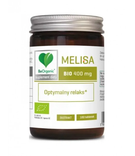Melisa Extrakt (400 mg) BIO - BeOrganic 100 tabletek