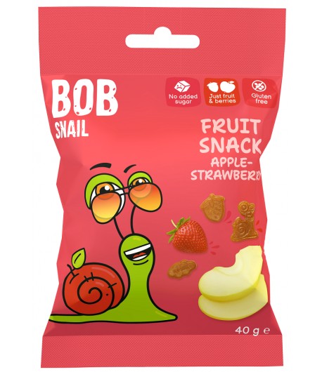 Żelki jabłko - truskawka bez żelatyny bezglutenowe - BOB SNAIL 40 g