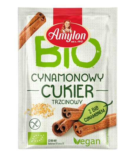 Cukier Cynamonowy trzcinowy bezglutenowy BIO - AMYLON 20 g