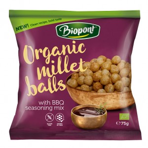 Chrupki Jaglane BARBECUE bezglutenowe BIO - BIOPONT 75 g