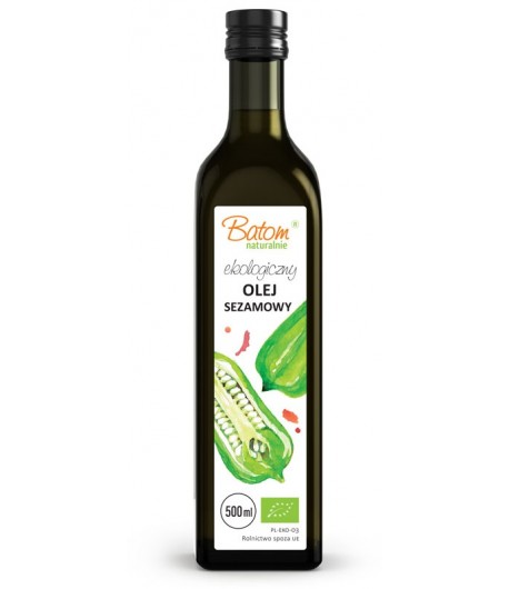 Olej Sezamowy tłoczony na zimno BIO - BATOM 500 ml