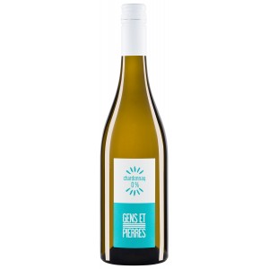 Wino bezalkoholowe CHARDONNAY Białe półsłodkie - GENS ET PIERRES 750 ml