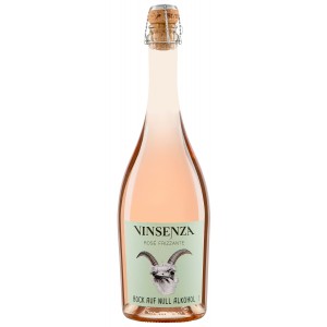 Wino bezalkoholowe FRIZZANTE Różowe słodkie musujące BIO - VINSENZA 750 ml
