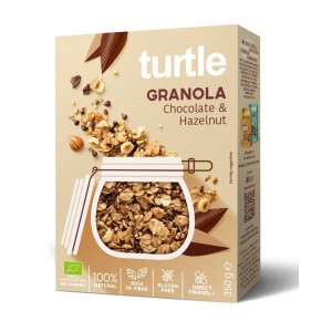 Granola Czekolada - Orzechy laskowe bezglutenowa BIO - TURTLE 350 g