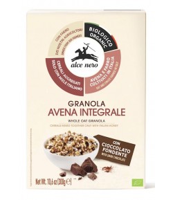 Granola z MIODEM I CZEKOLADĄ BIO - alce nero 300 g
