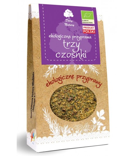 Trzy czosnki BIO Przyprawa ekologiczna - Dary Natury 50 g
