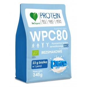 Białko serwatkowe WPC 80 Pure BIO - BeOrganic 345 g