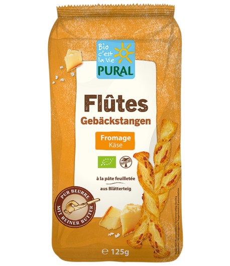 Paluszki z ciasta francuskiego z serem BIO - PURAL 125 g