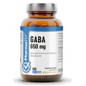 GABA (650 mg) BEZGLUTENOWA - PHARMOVIT 60 KAPSUŁEK