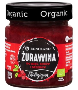 Żurawina do mięs, serów i deserów BIO - RUNOLAND 200 g