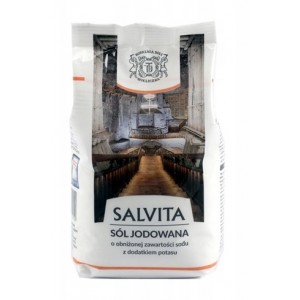 SALVITA sól jodowana o obniżonej zawartości sodu, z dodatkiem potasu - SALVITA 500 g