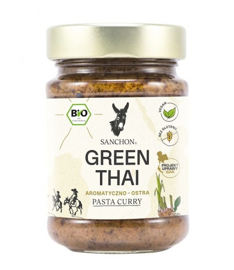 Pasta CURRY GREEN THAI bezglutenowa BIO - SANCHON 190 g