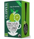Herbata Zielona z LIMONKĄ I IMBIREM FAIR TRADE BIO (20 x 2 g) - CLIPPER 40 g